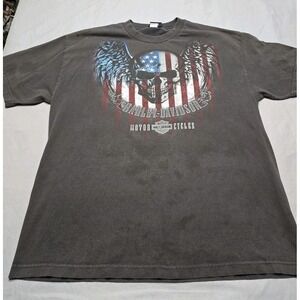 Vintage Harley Davidson Men's T-Shirt Size XL Dark Gray